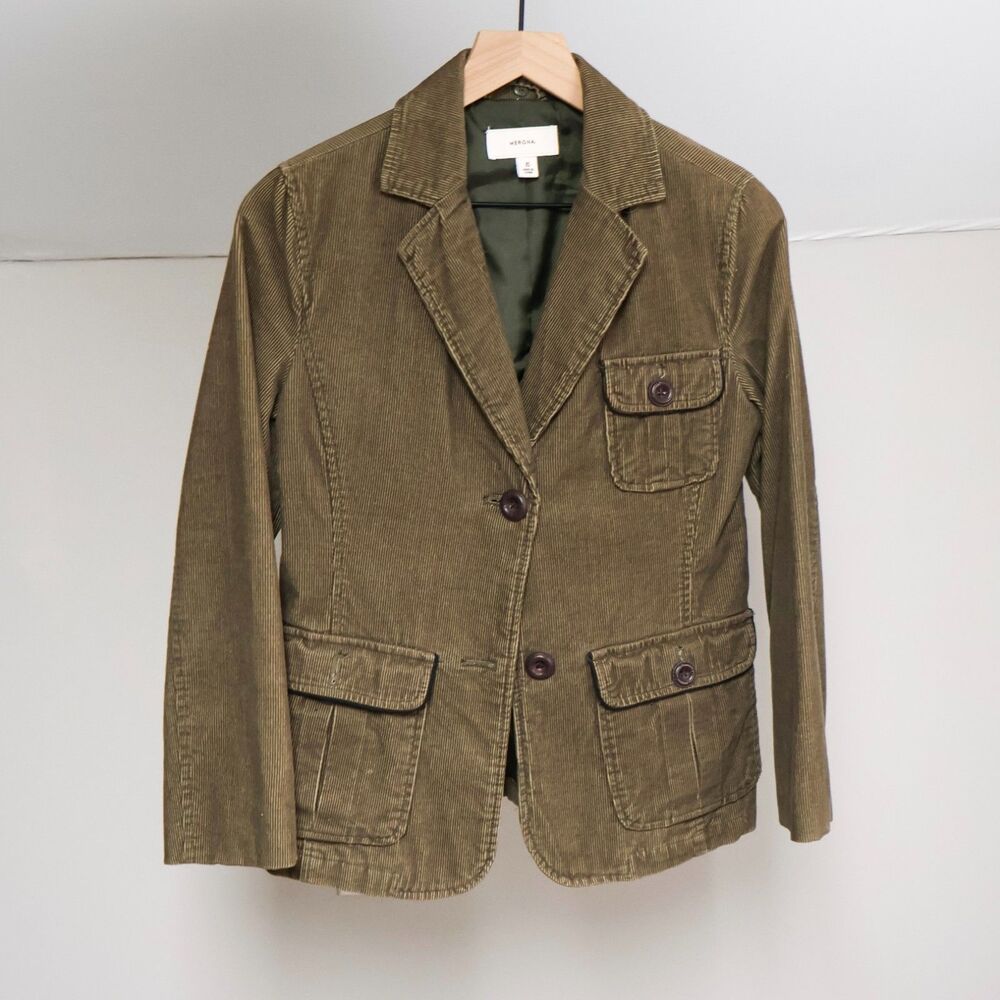 Y2K green corduroy Merona blazer XS